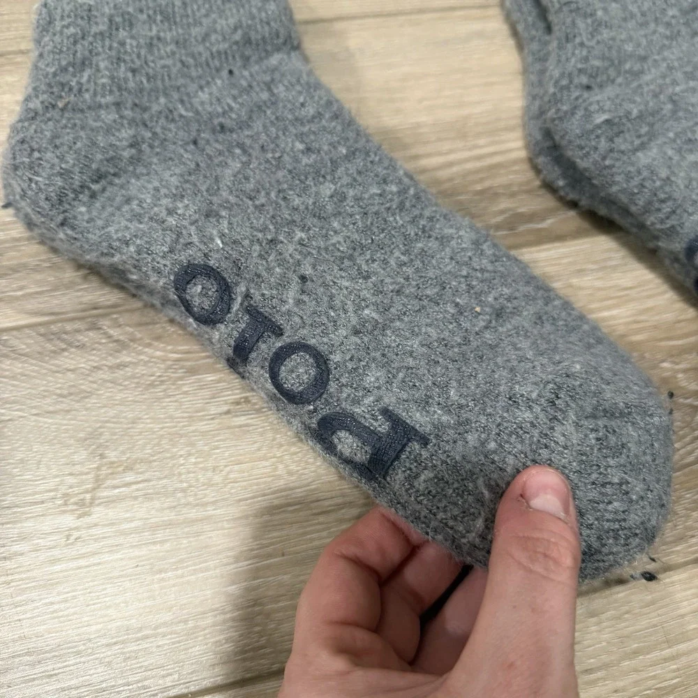 Lot Of 2 Polo Ralph Lauren Lounge Sock, Slipper Socks  shoe size 6-12.5.